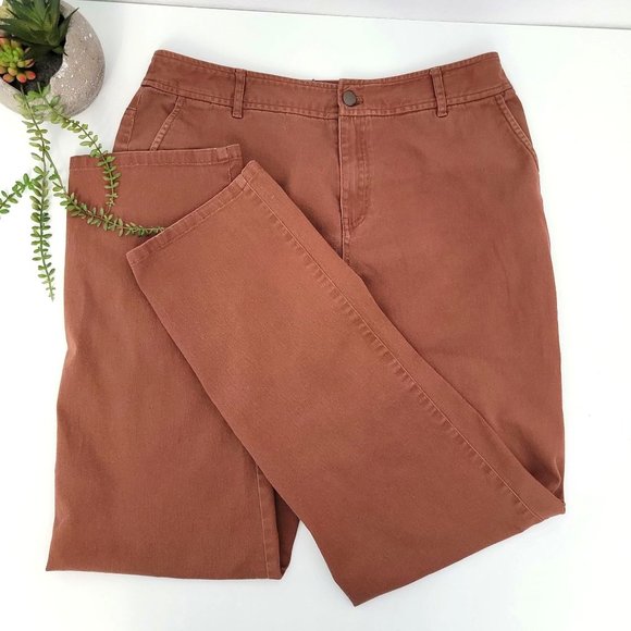 Pendleton Vintage 90s Cognac Brown Straight Leg Chino Pants Size 10 - Picture 2 of 12
